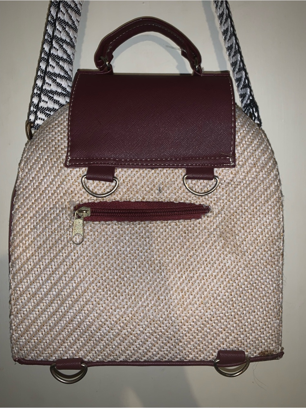 Folk Art Doll Convertible Backpack Purse Boho Crossbody Bag - Picture 6 of 12